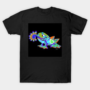 ecopop mister don frog in mexican totonac pattern T-Shirt